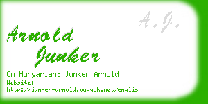 arnold junker business card
